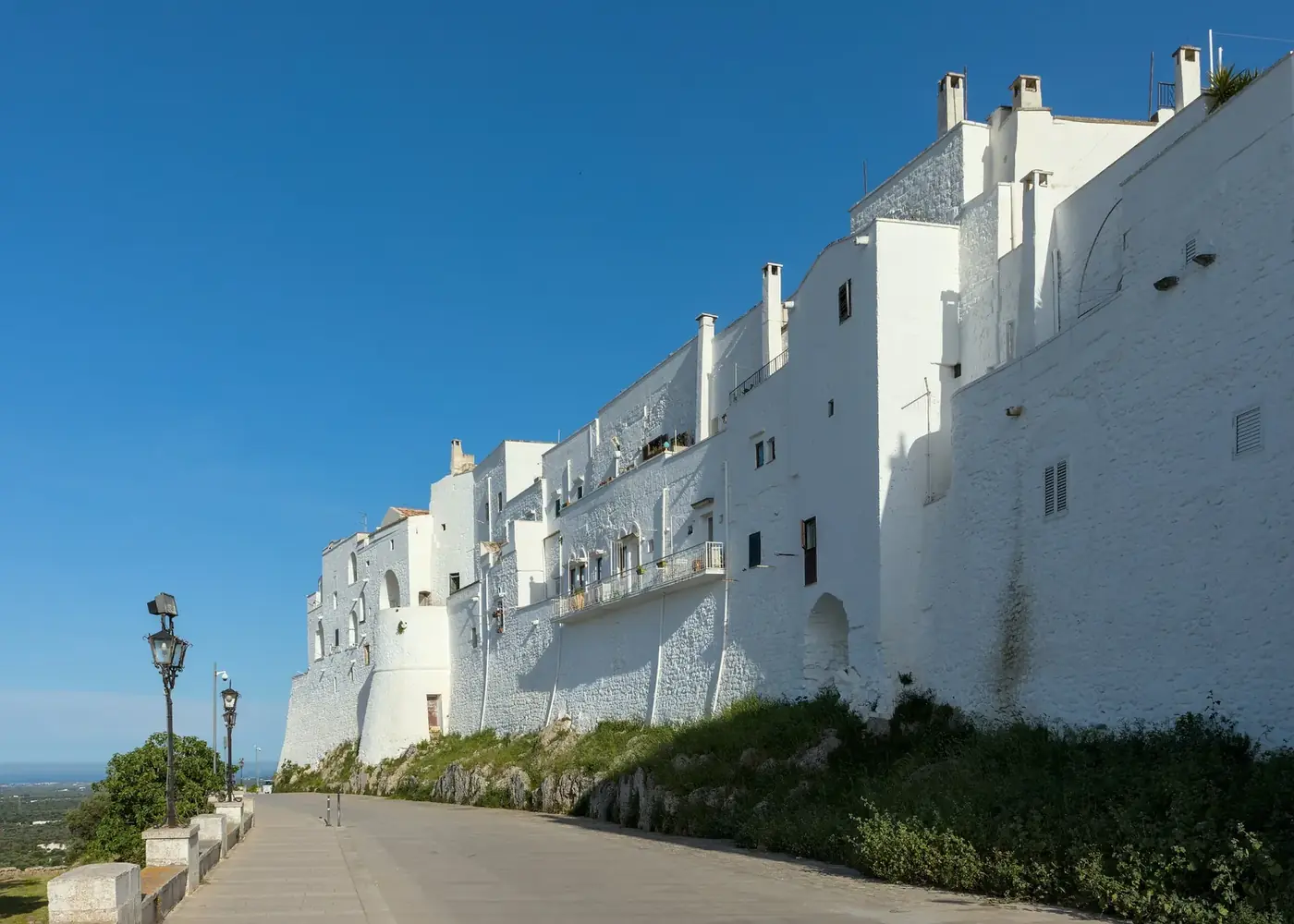 The walls of Ostuni in the sun
